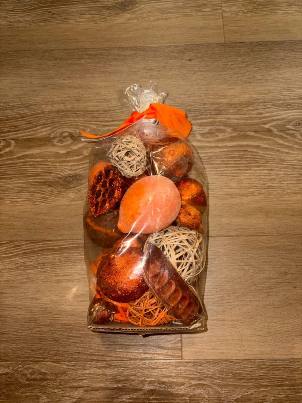 Fall Halloween Decor Set Twinkle Lights Sparking Pumpkin Orange Bowl Filler New